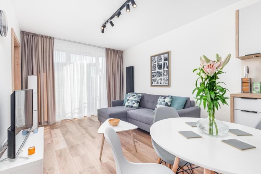 Modern Riverside Apartment With Free Parking Space Szczecin Kültér fotó