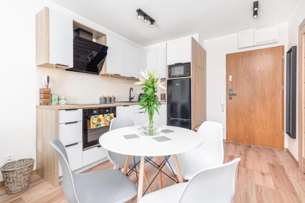 Modern Riverside Apartment With Free Parking Space Szczecin Kültér fotó